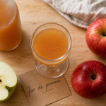 Jus de pommes bienfaits : verre de jus de pomme et antioxydants, sucre à surveiller