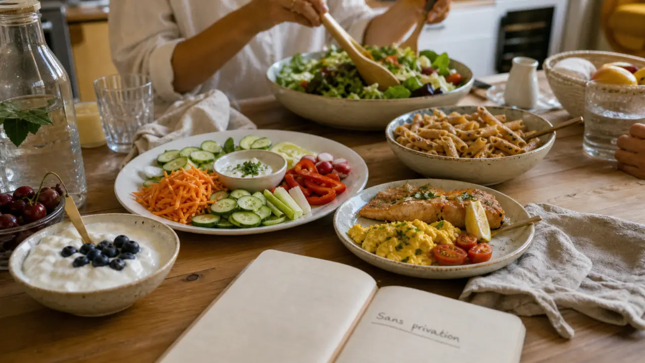 Manger équilibré sans se priver : assiettes rassasiantes, restriction et satiété
