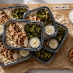 Meal prep sportif : boîtes repas et snacks sains pour 2 sessions