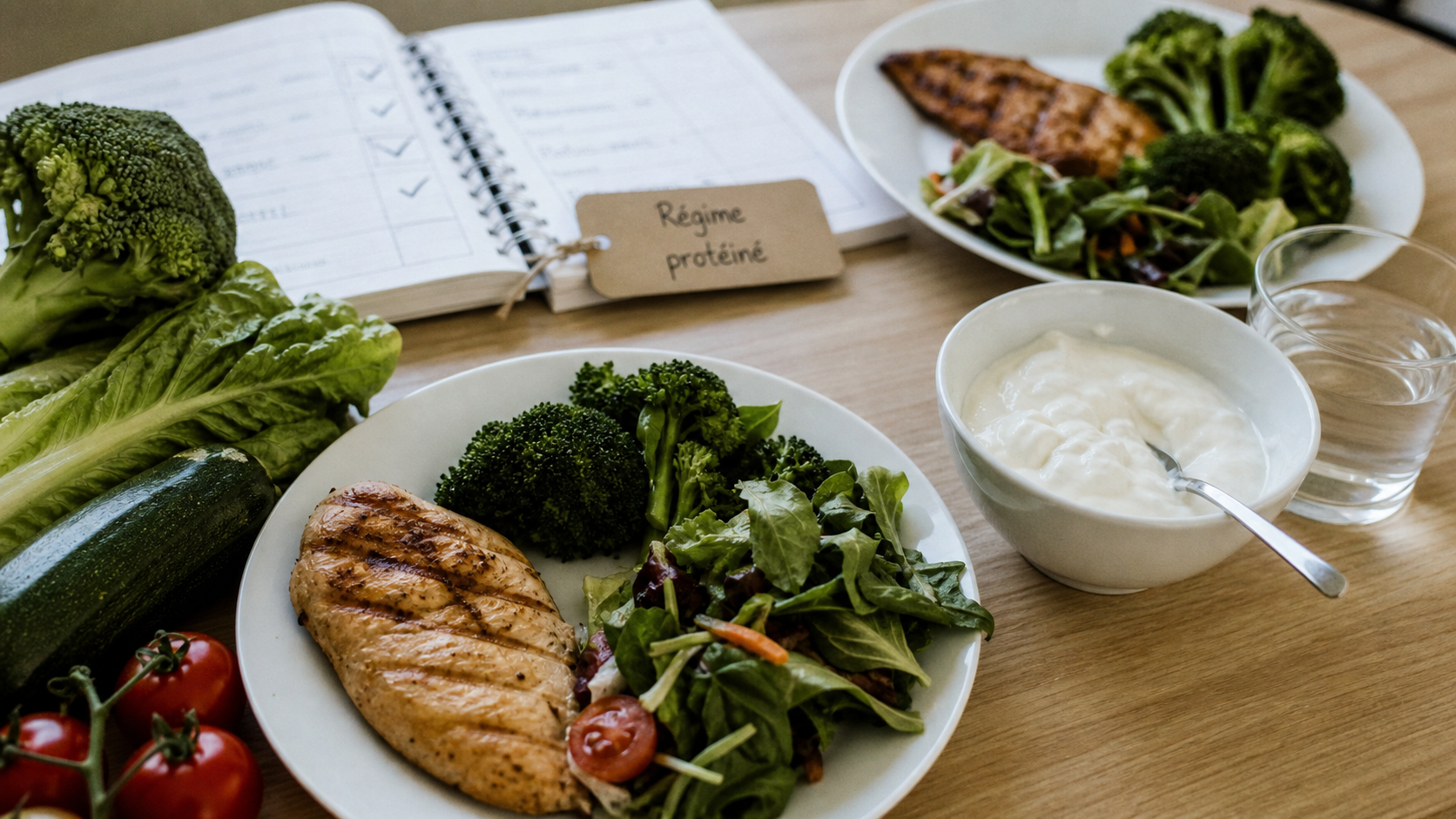 regime proteine 15 jours, menus avec poulet et skyr