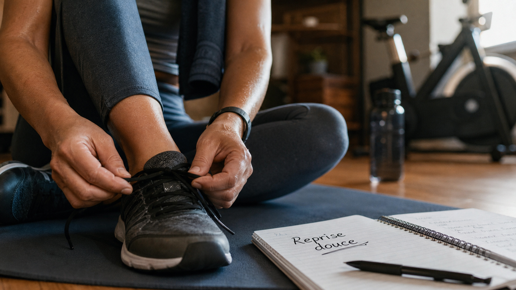 Reprendre le sport en douceur : attacher ses chaussures, reprise progressive