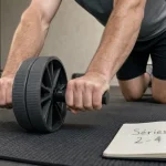 Roue abdominale combien de série, dos neutre sur tapis