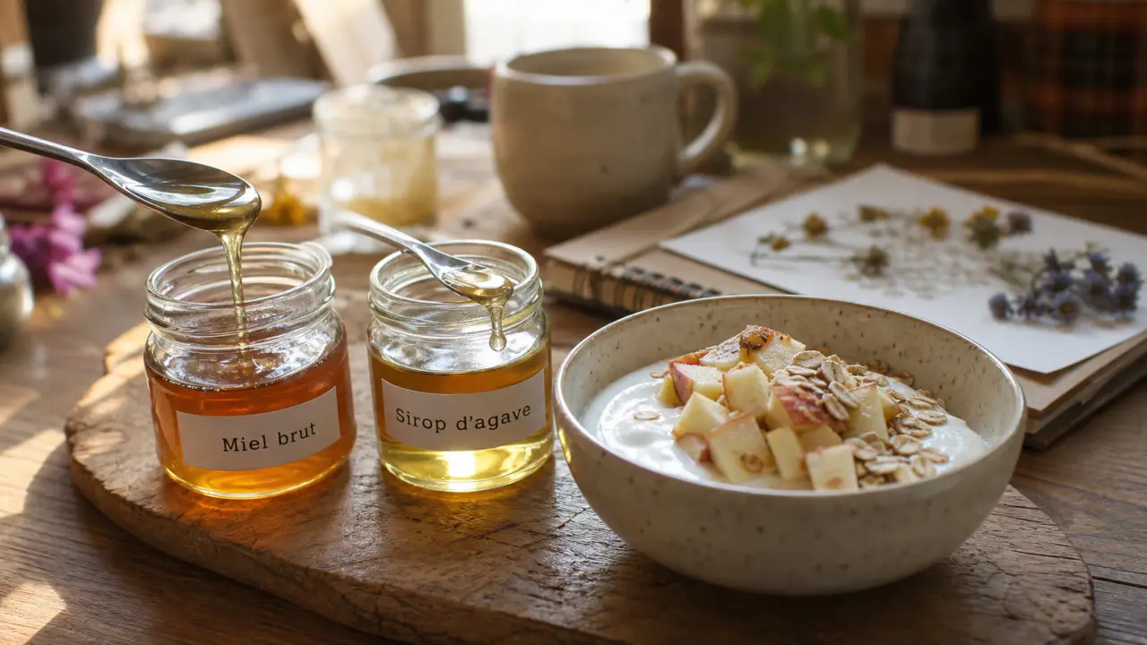 Sirop d agave ou miel : miel brut et sirop d agave pour la cuisine et la glycémie