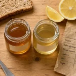 Sirop d agave ou miel : pots de miel et sirop d’agave, pour la cuisine