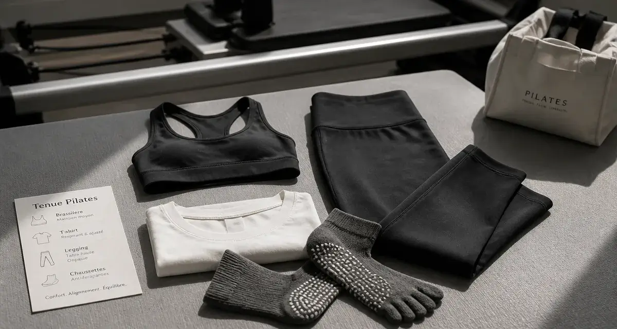 Tenue pour pilates près du corps, respirante, antidérapante sur tapis