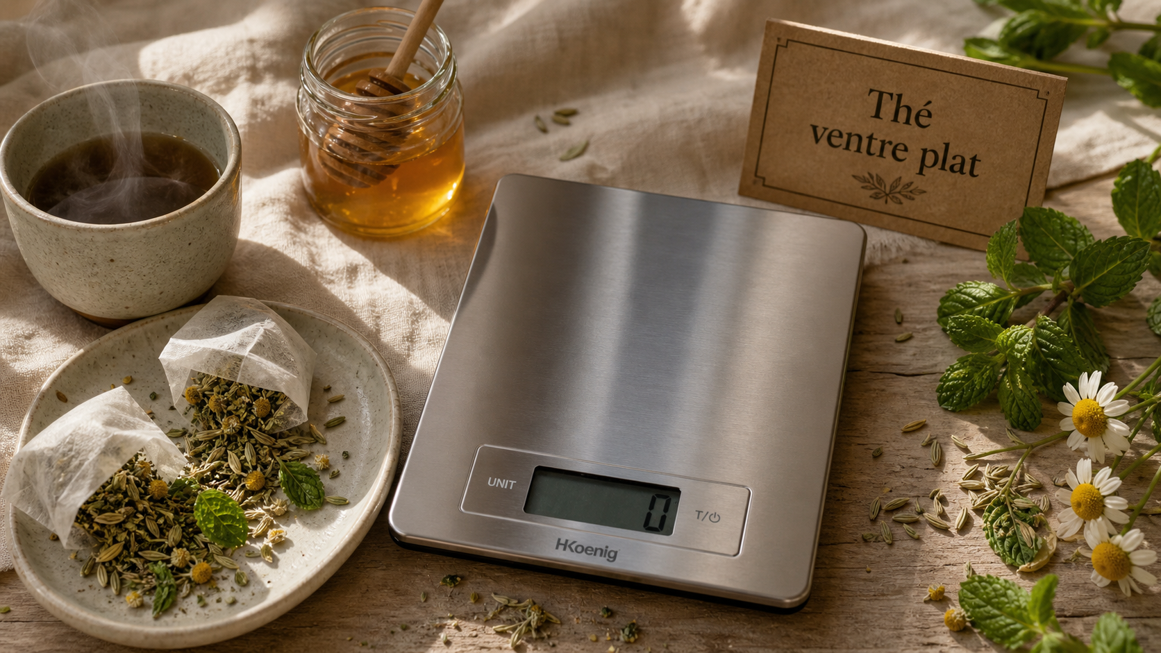 the pour ventre plat : fenouil et menthe en tisanes drainantes