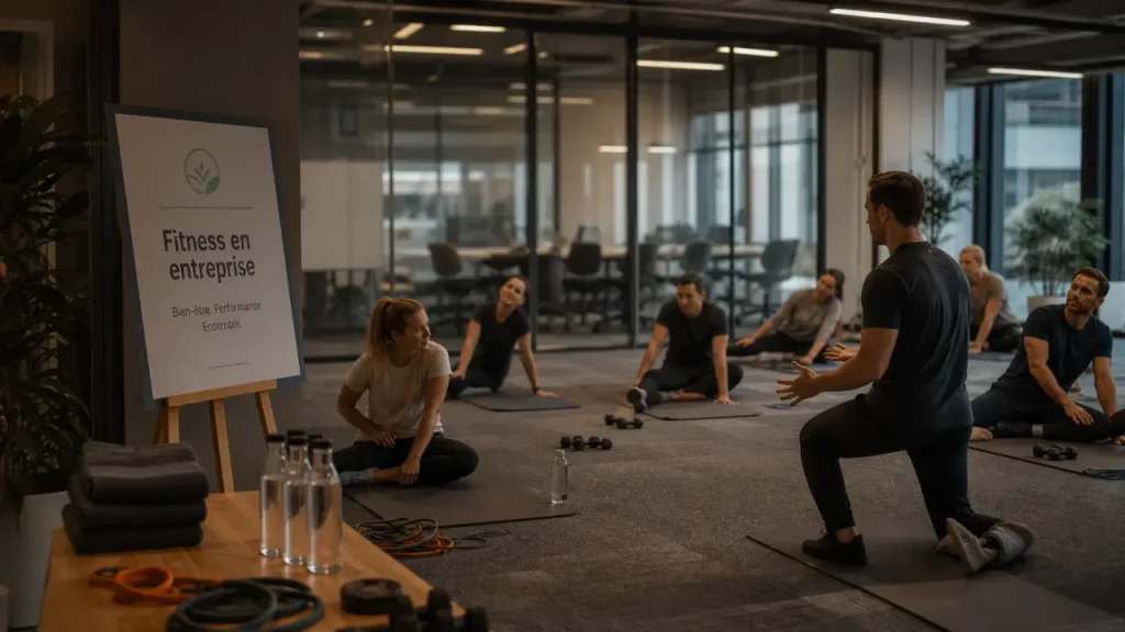 Cours fitness en entreprise à Lyon : un format sur site qui motive les salariés sans désorganiser l’activité
