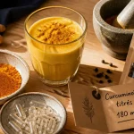 Curcuma en complément alimentaire : poudre de curcuma et capsules vides
