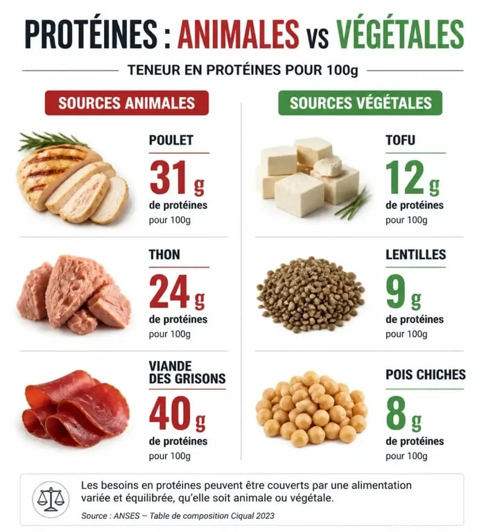 Comparatif des aliments riches en protéines pour la musculation