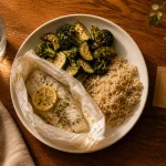 Que manger le soir pour maigrir : assiette 50-25-25 légère au poisson et légumes