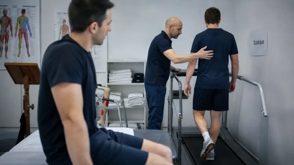 Sciatique et kinésithérapeute : soulager la jambe, restaurer le mouvement et éviter les récidives
