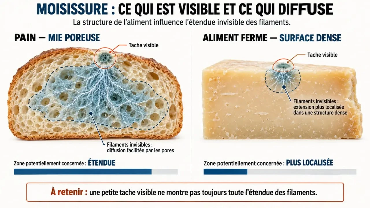 J’ai mangé du pain moisi que faire : pourquoi le pain poreux doit être jeté en entier