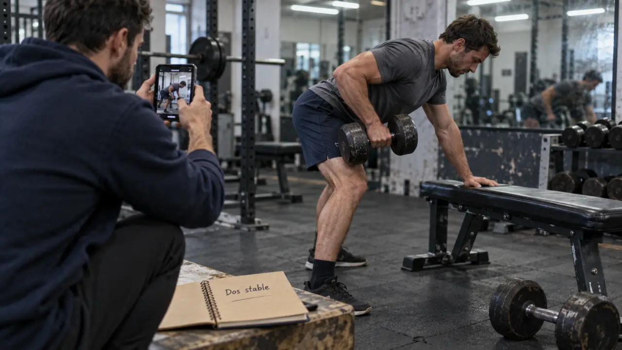 Muscler le dos : rowing buste penché, dos neutre, sans surcharger les lombaires