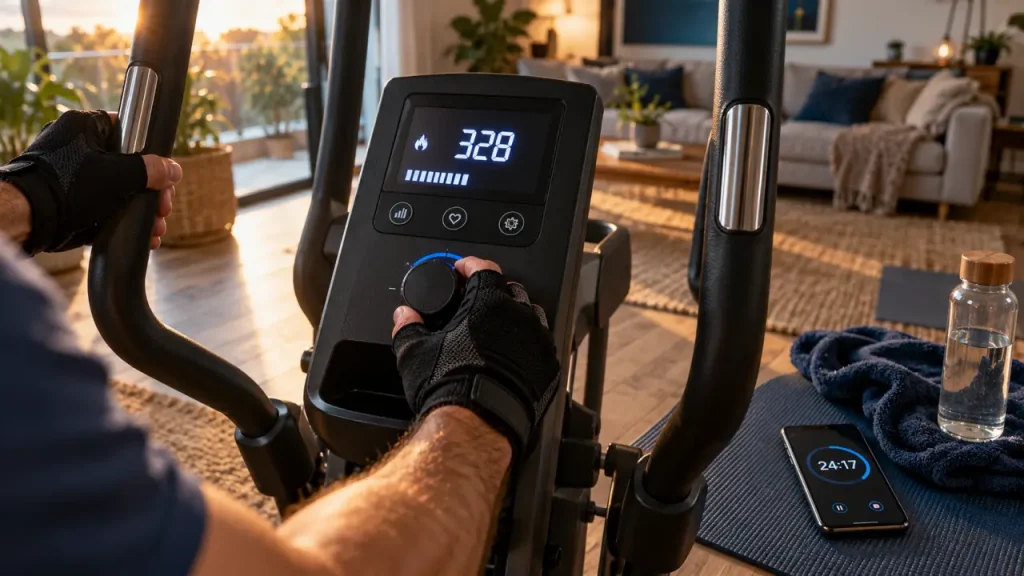 Le vélo elliptique aide à perdre du poids, avec 3 séances par semaine et une progression sans impact