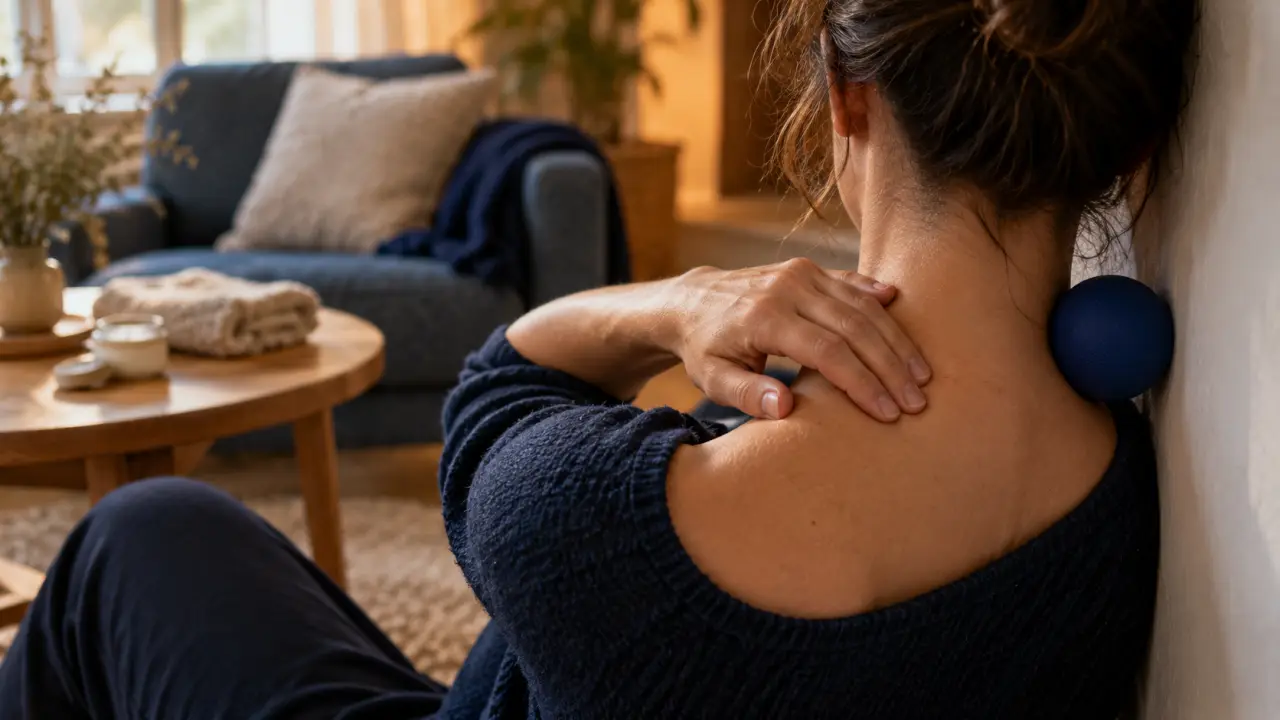 Auto massage nuque et épaule, détente douce
