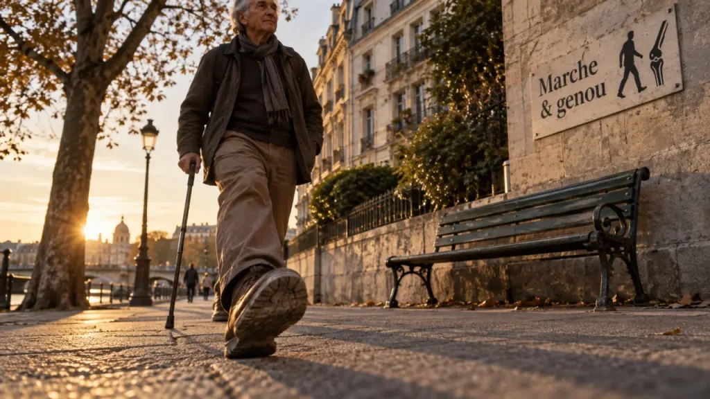 Marcher avec une arthrose du genou : les 4 erreurs qui augmentent la douleur