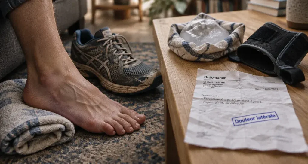La douleur à l’extérieur du pied se lit d’abord selon sa zone et son mode d’apparition