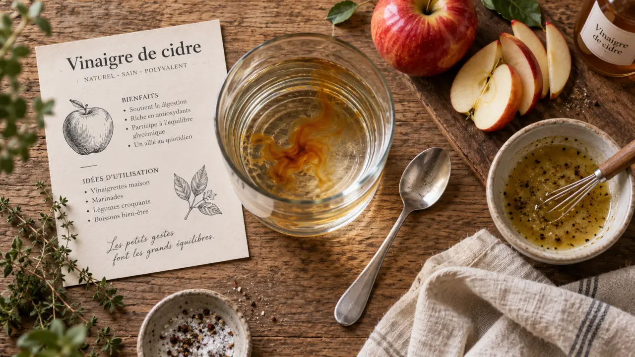Vinaigre de cidre pour digestion, à surveiller côté acidité